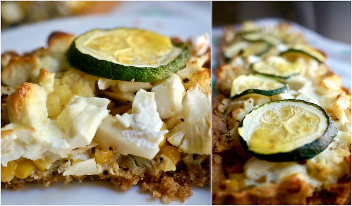 Pełnoziarnista Tarta z Kalafiorem, Kukurydzą i Fetą